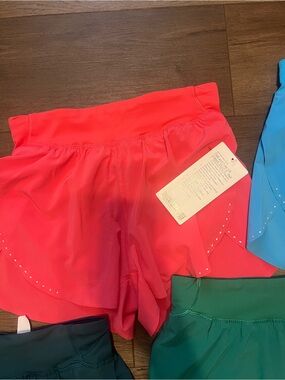 Lululemon Fast and Free shorts size 4 PINK GLAZE NEW